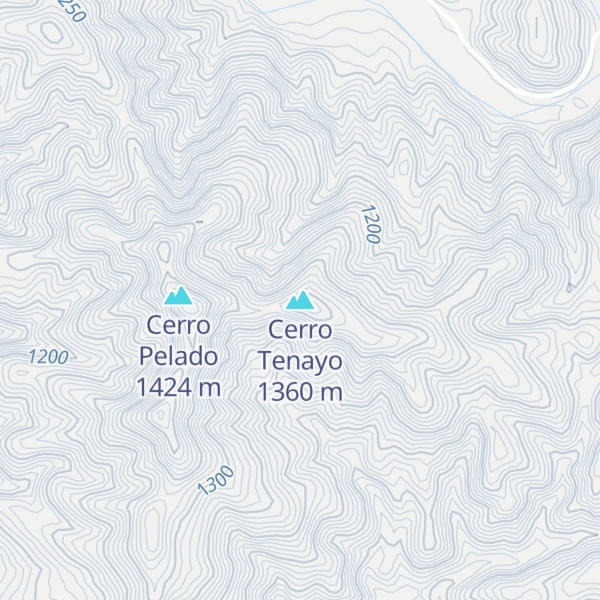 Map of Cerro Tenayo