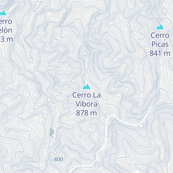 Map of Cerro La Vibora