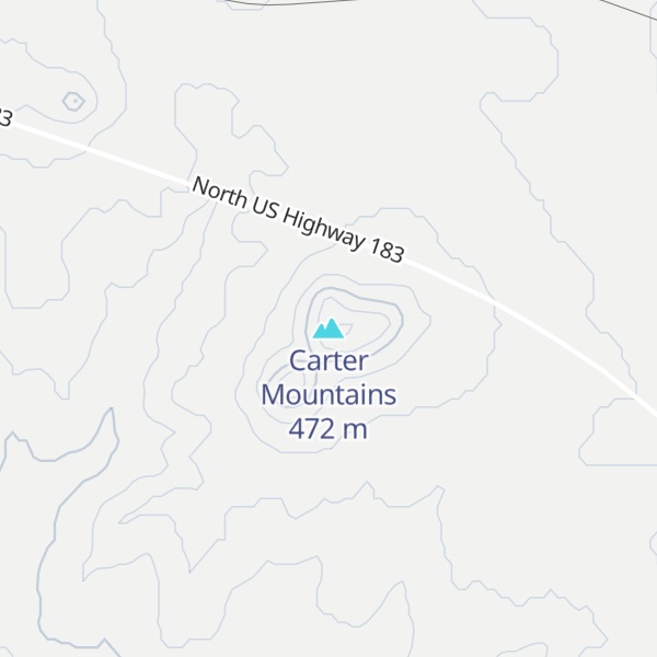 Map of Carter Mountains