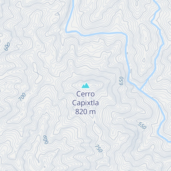 Map of Cerro Capixtla