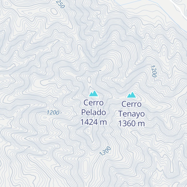 Map of Cerro Pelado