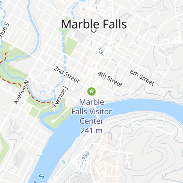 Map of Marble Falls Visitor Center