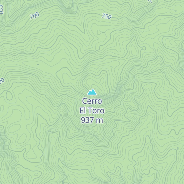 Map of Cerro El Toro