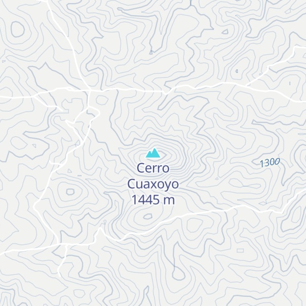 Map of Cerro Cuaxoyo