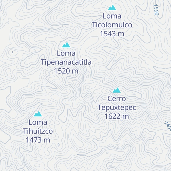 Map of Cerro Tres Cruces