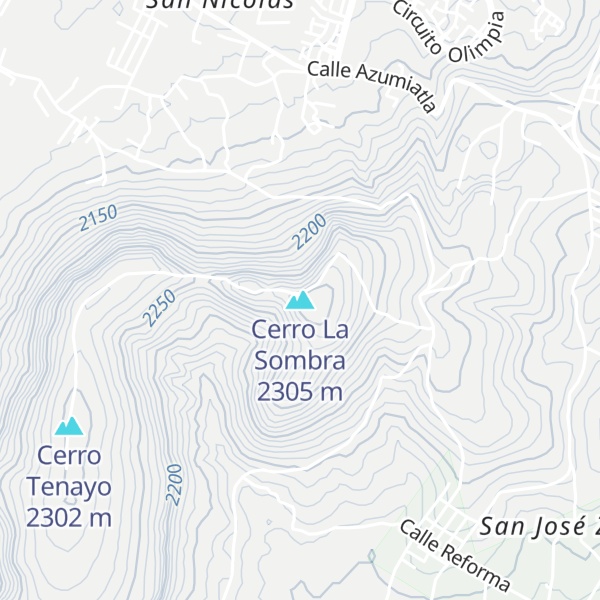 Map of Cerro La Sombra