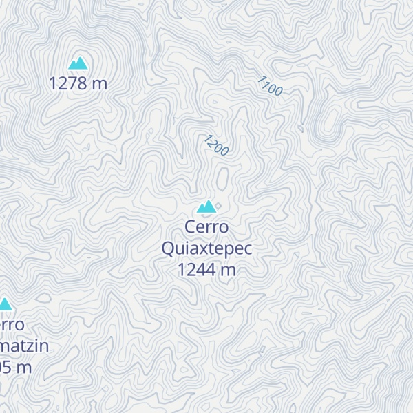 Map of Cerro Quiaxtepec