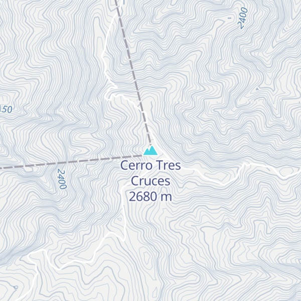 Map of Cerro Tres Cruces