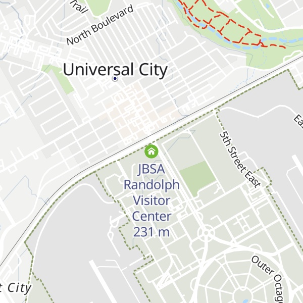 Map of JBSA Randolph Visitor Center