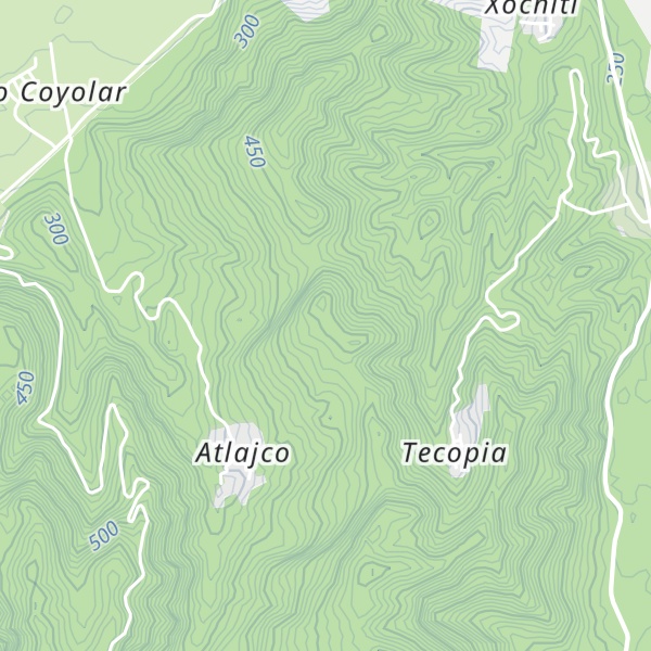 Map of Cerro Xochitl