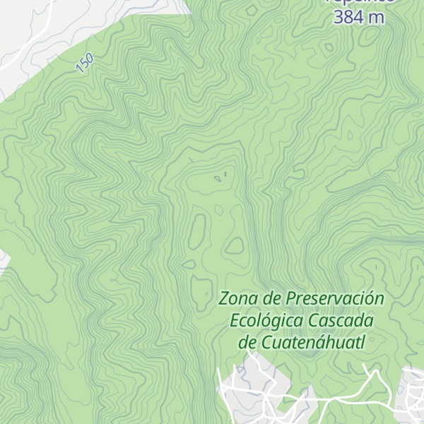 Map of Cerro Teotenáhuatl