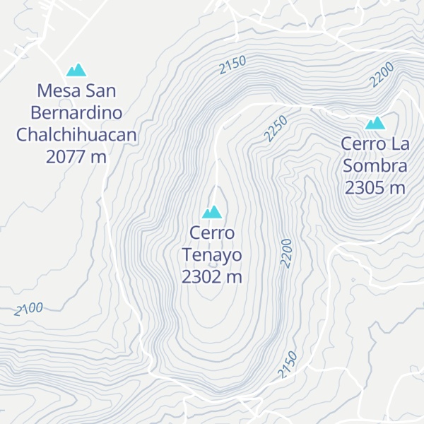 Map of Cerro Tenayo