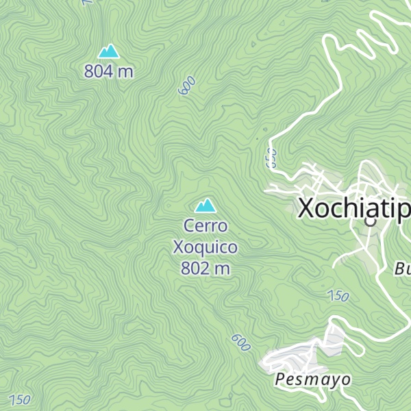 Map of Cerro Xoquico