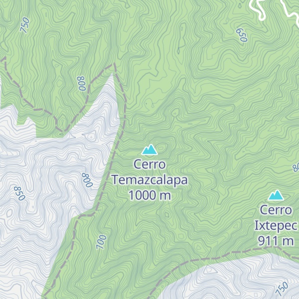 Map of Cerro Temazcalapa
