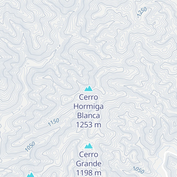 Map of Cerro Hormiga Blanca