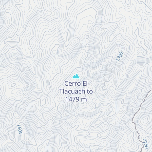 Map of Cerro El Tlacuachito