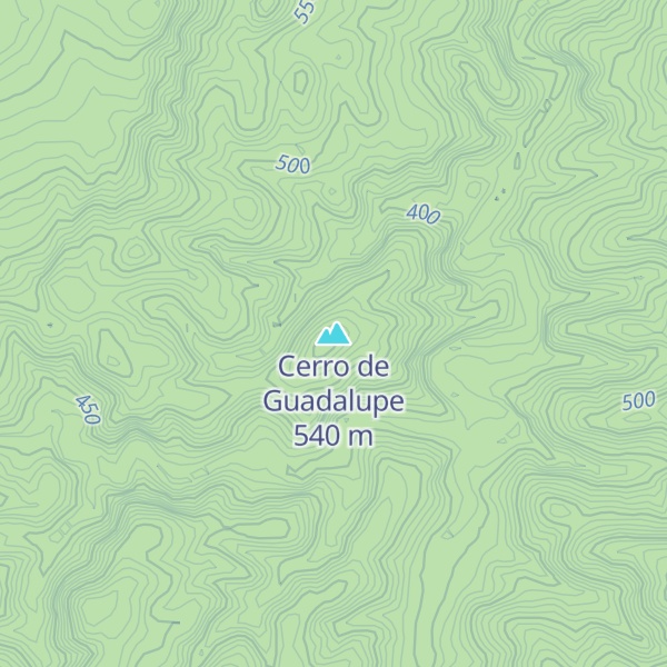 Map of Cerro de Guadalupe