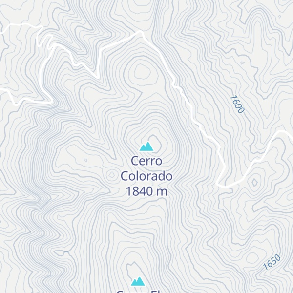 Map of Cerro Colorado
