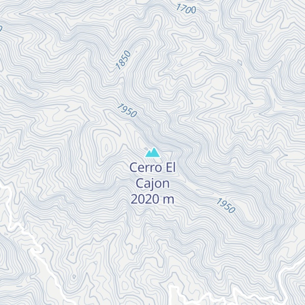 Map of Cerro El Cajon