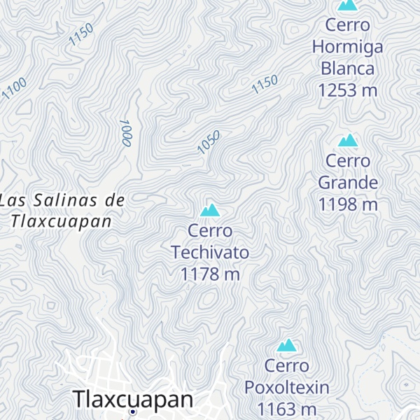 Map of Cerro Techivato