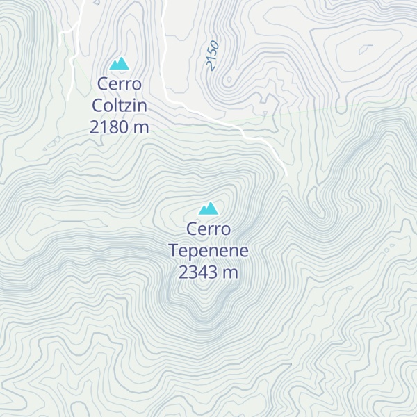 Map of Cerro Tepenene