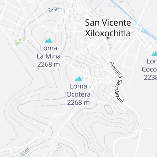 Map of Loma Ocotera