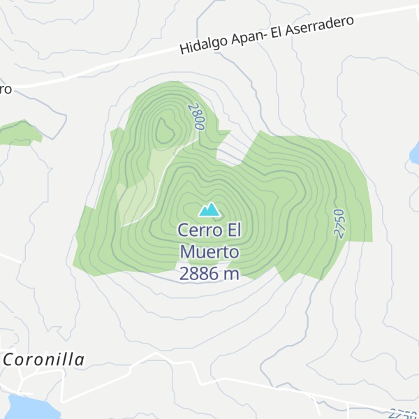 Map of Cerro El Muerto