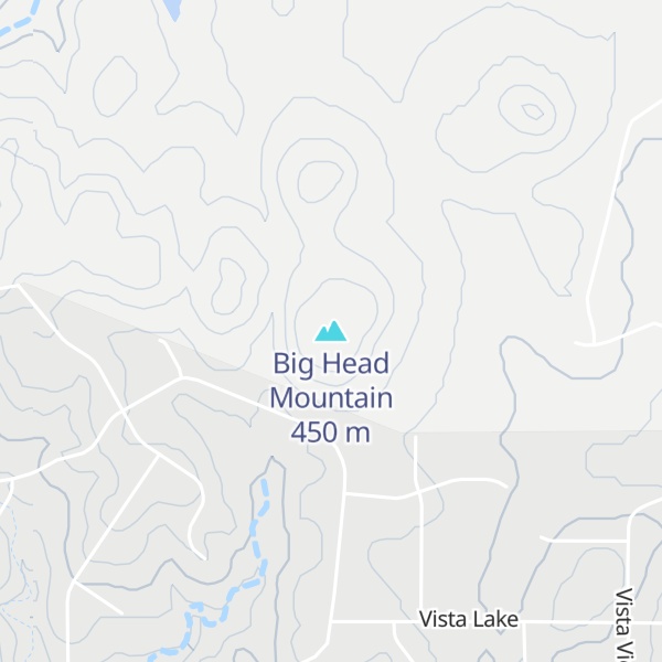 Map of Big Head Mountain