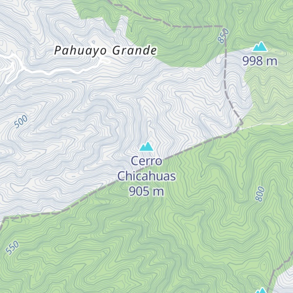 Map of Cerro Chicahuas
