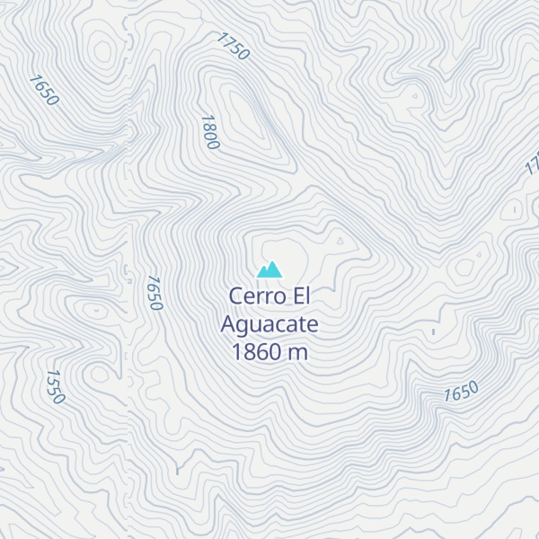 Map of Cerro El Aguacate