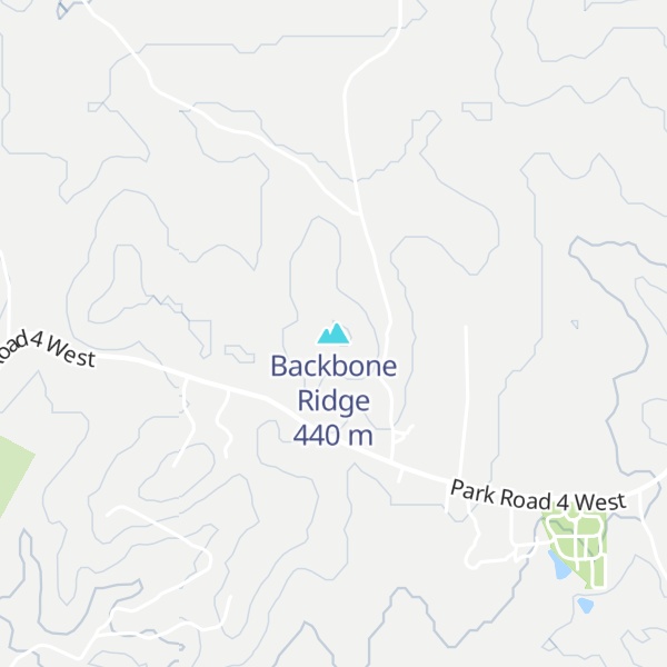 Map of Backbone Ridge