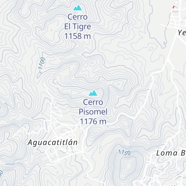 Map of Cerro Pisomel