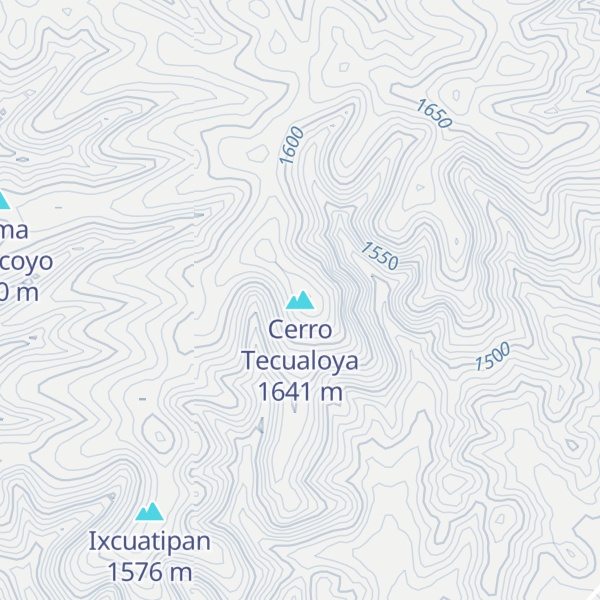 Map of Cerro Tecualoya