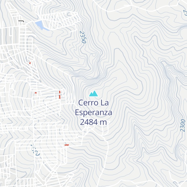Map of Cerro La Esperanza
