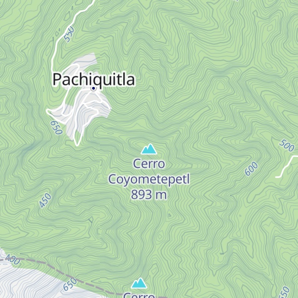 Map of Cerro Coyometepetl
