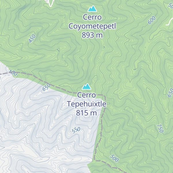 Map of Cerro Tepehuixtle