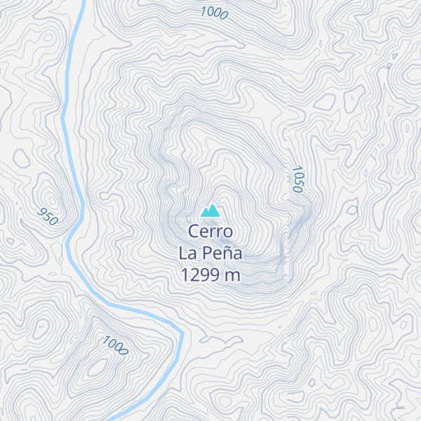 Map of Cerro La Peña