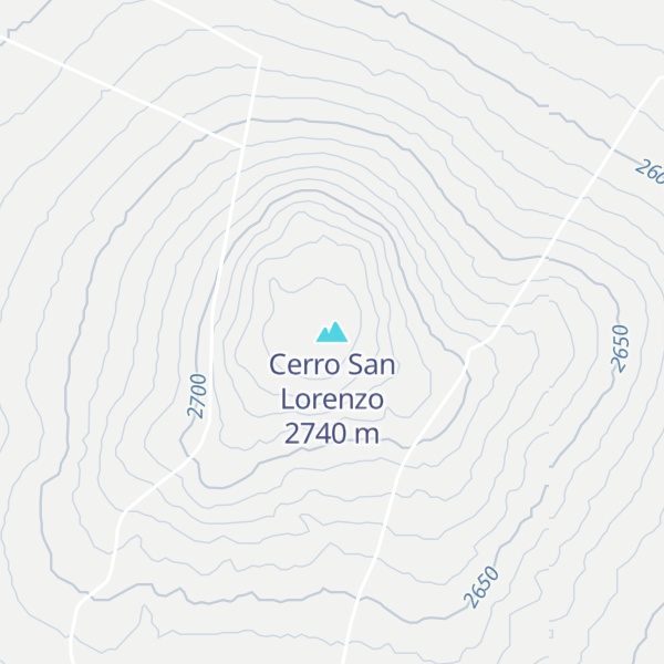 Map of Cerro San Lorenzo