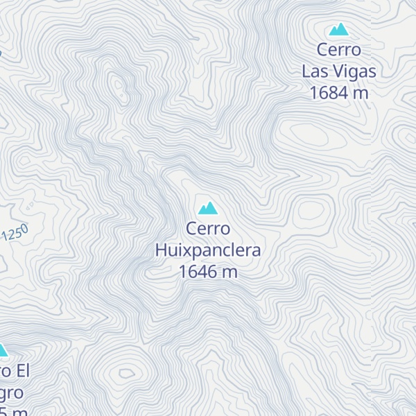 Map of Cerro Huixpanclera