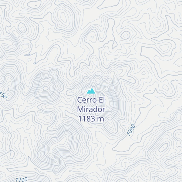 Map of Cerro El Mirador