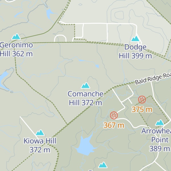 Map of Comanche Hill