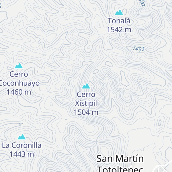 Map of Cerro Xistipil