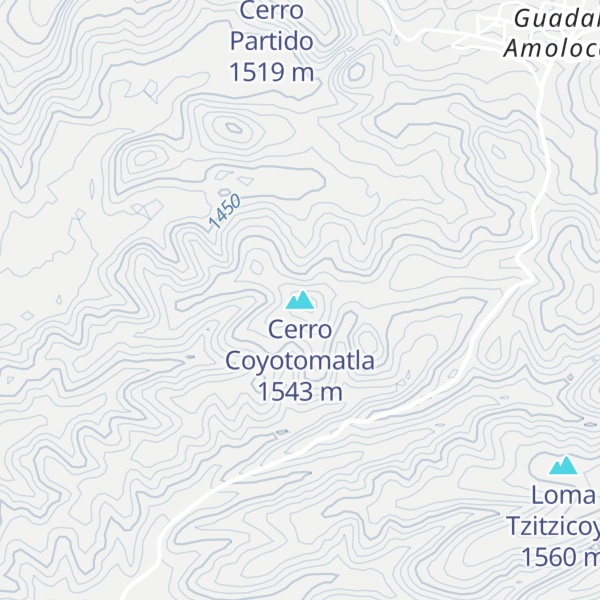 Map of Cerro Coyotomatla