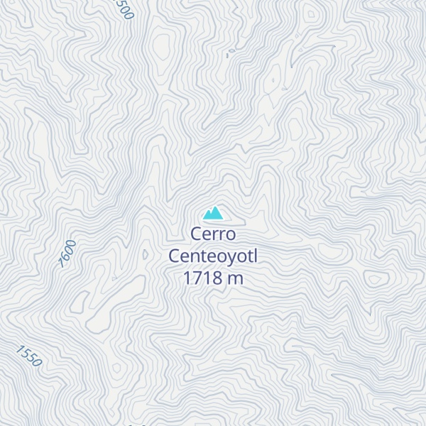 Map of Cerro Centeoyotl