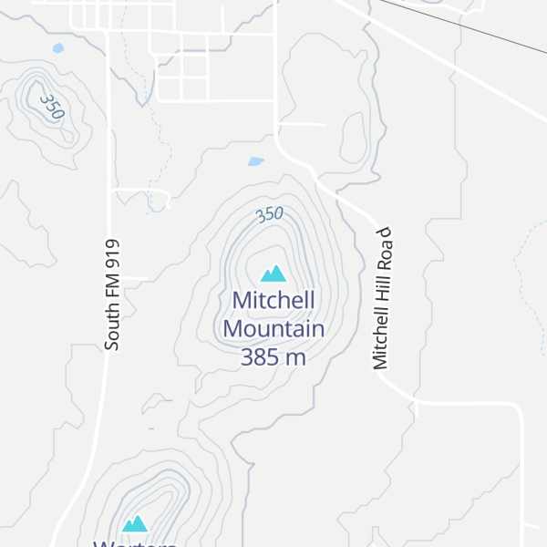 Map of Mitchell Mountain