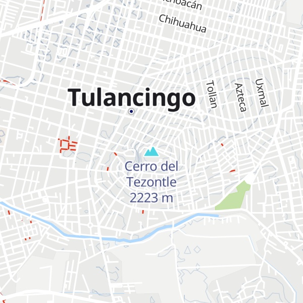 Map of Cerro del Tezontle