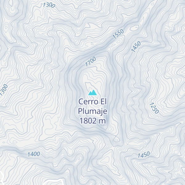Map of Cerro El Plumaje