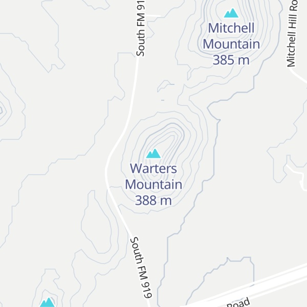 Map of Warters Mountain
