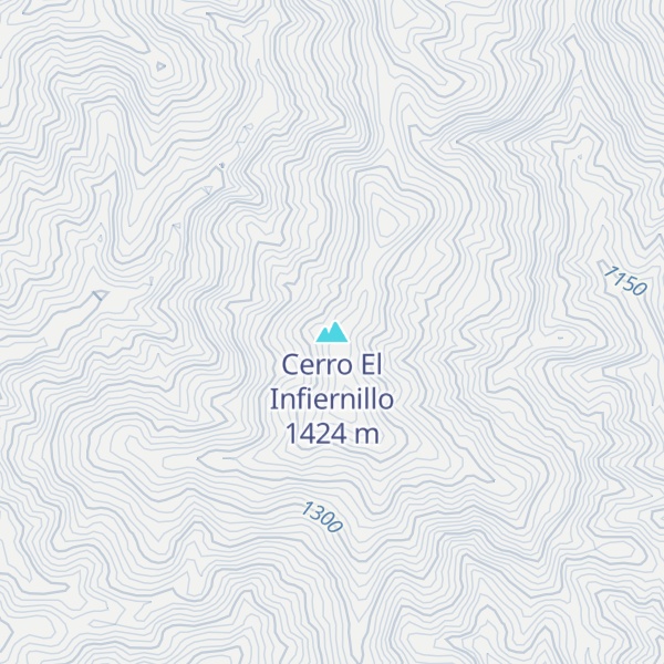 Map of Cerro El Infiernillo