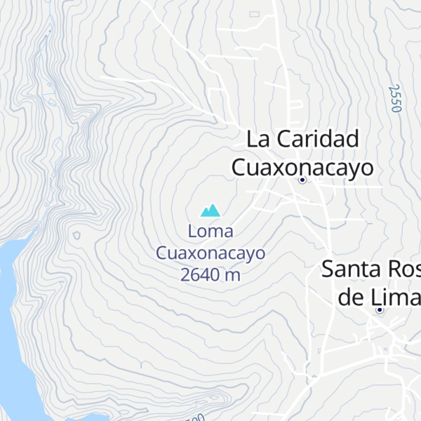 Map of Loma Cuaxonacayo
